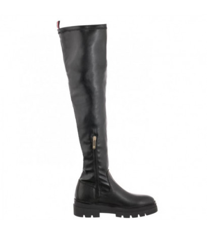 Tommy Hilfiger Monochromatic Over The Knee Boot FW0FW07055 BDS Black (TH605-a) zābaki