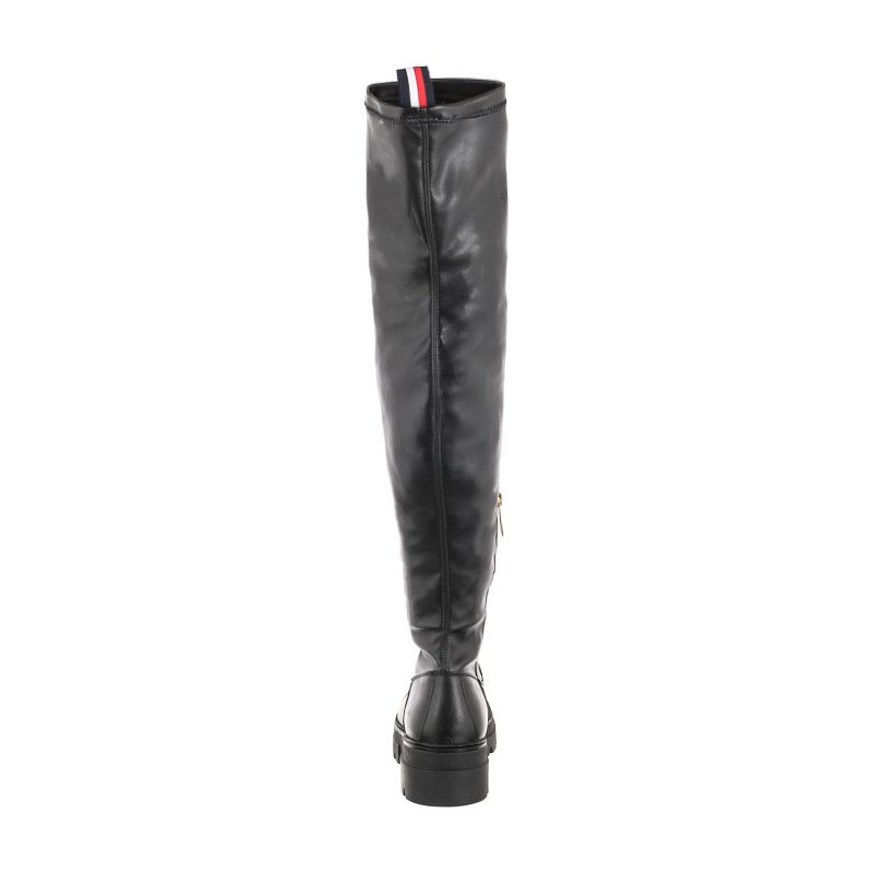 Tommy Hilfiger Monochromatic Over The Knee Boot FW0FW07055 BDS Black (TH605-a) batai