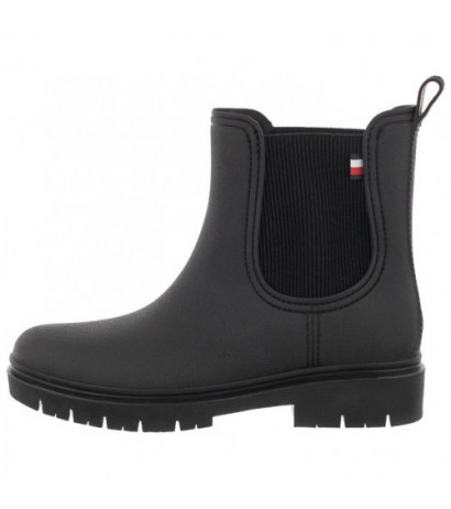 Tommy Hilfiger Matt Ankle Rainboot With Elastic FW0FW06897 BDS Black (TH613-a) batai