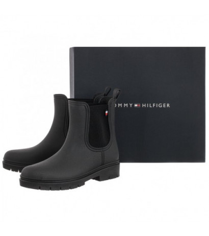 Tommy Hilfiger Matt Ankle Rainboot With Elastic FW0FW06897 BDS Black (TH613-a) batai