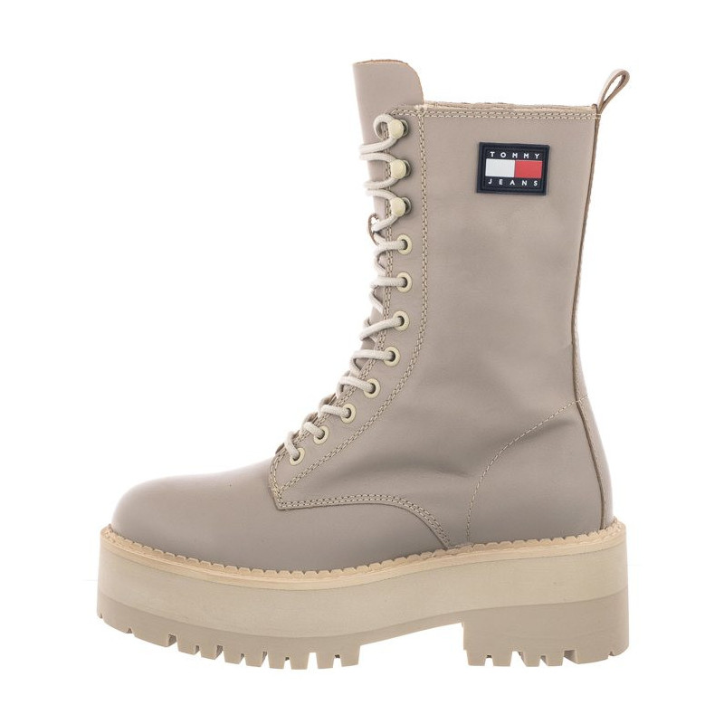 Tommy Hilfiger Tommy Jeans Flatform Padded Boot EN0EN01954 PKF Crushed Pebble (TH636-a) boots