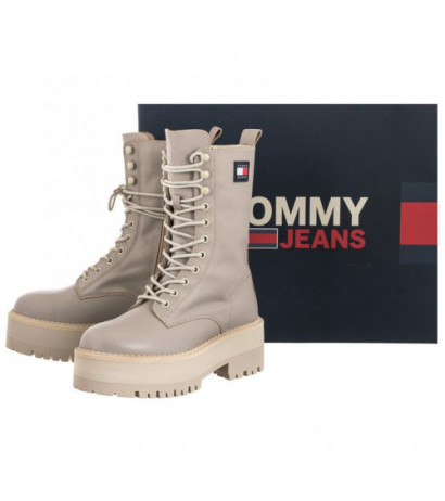 Tommy Hilfiger Tommy Jeans Flatform Padded Boot EN0EN01954 PKF Crushed Pebble (TH636-a) boots