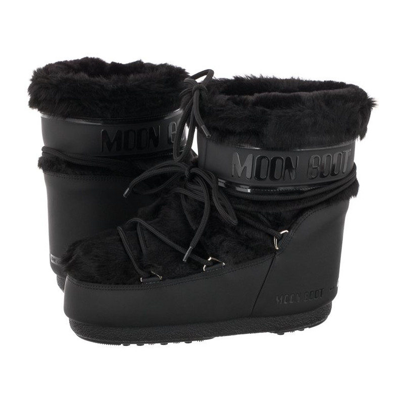 Moon Boot Icon Low Faux Fur Black 1409390 N001 (MB57-a) batai