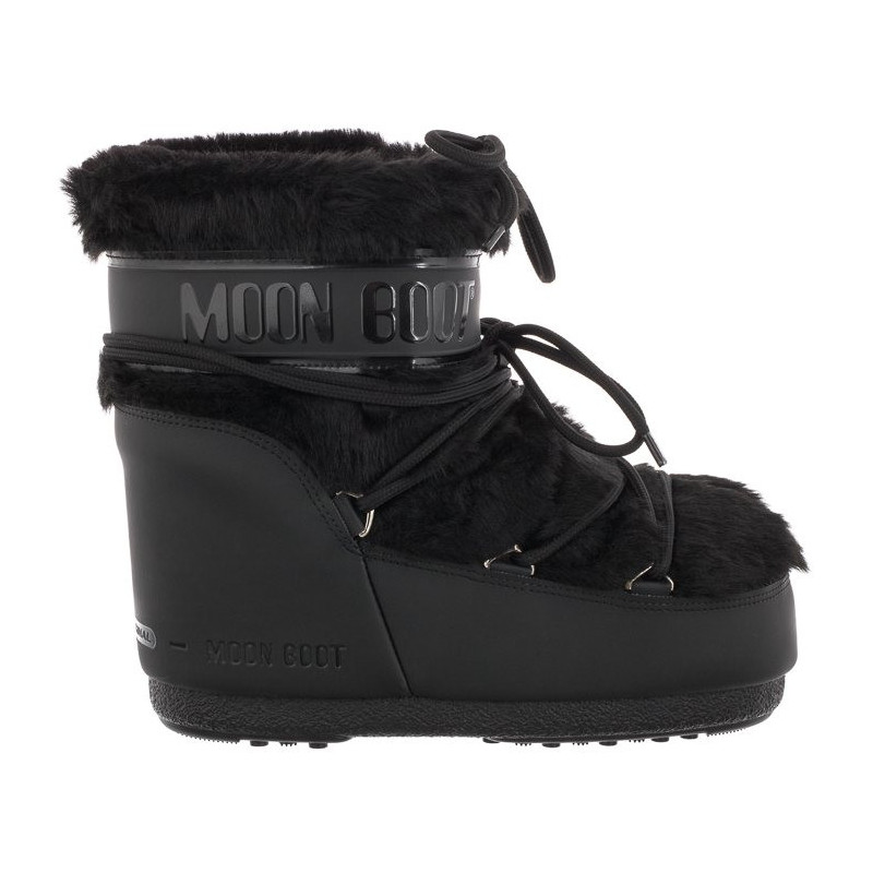 Moon Boot Icon Low Faux Fur Black 1409390 N001 (MB57-a) batai