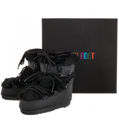 Moon Boot Icon Low Faux Fur Black 1409390 N001 (MB57-a) batai