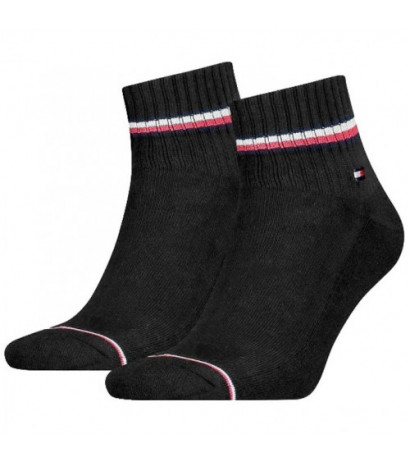 Tommy Hilfiger Th Men Iconic Quarter 2P Black 100001094 200 039 (TH650-b) socks