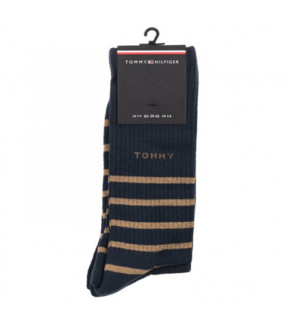 Tommy Hilfiger Th Men Sock 2P Breton Sport Khaki/Navy 701220240 001 039 (TH649-a) kojinės