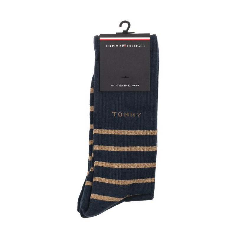 Tommy Hilfiger Th Men Sock 2P Breton Sport Khaki/Navy 701220240 001 039 (TH649-a) kojinės