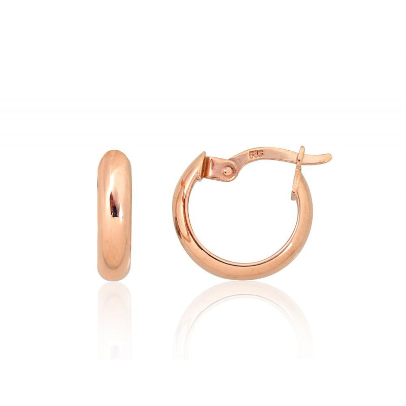 Gold Earrings 1201515(Au-R), Red Gold 585°