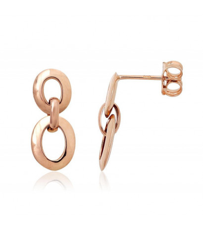 Gold classic studs earrings 1201530(Au-R), Red Gold 585°