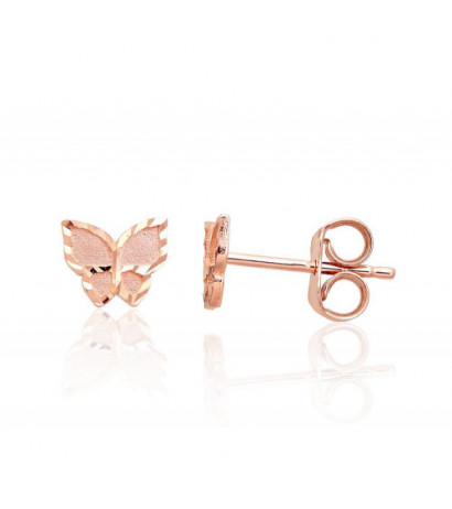 Gold classic studs earrings 1201527(Au-R), Red Gold 585°