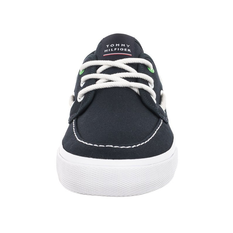 Tommy Hilfiger core corporate canvas sneakers in blue