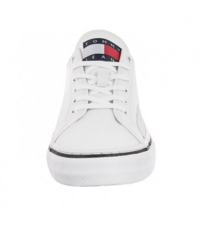 Tommy Hilfiger Tommy Jeans Mens Lace Vulc Ess White EM0EM01047 YBR (TH705-b) spordijalatsid