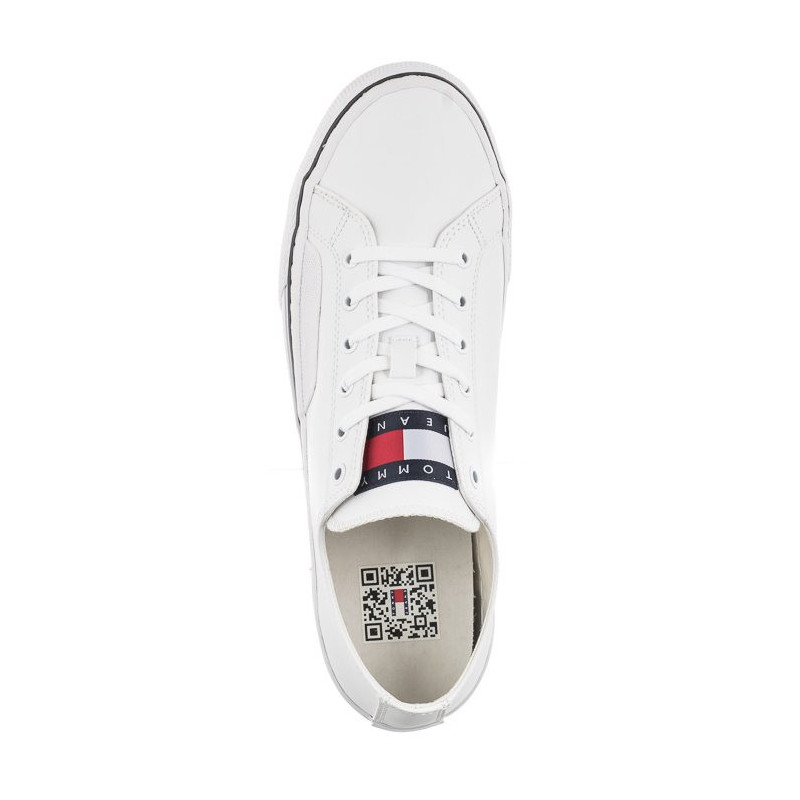 Tommy Hilfiger Tommy Jeans Mens Lace Vulc Ess White EM0EM01047 YBR (TH705-b) spordijalatsid