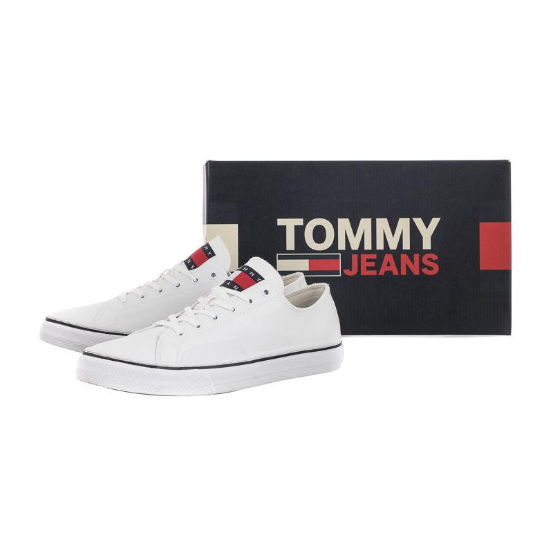 Tommy Hilfiger Tommy Jeans Mens Lace Vulc Ess White EM0EM01047 YBR (TH705-b) spordijalatsid