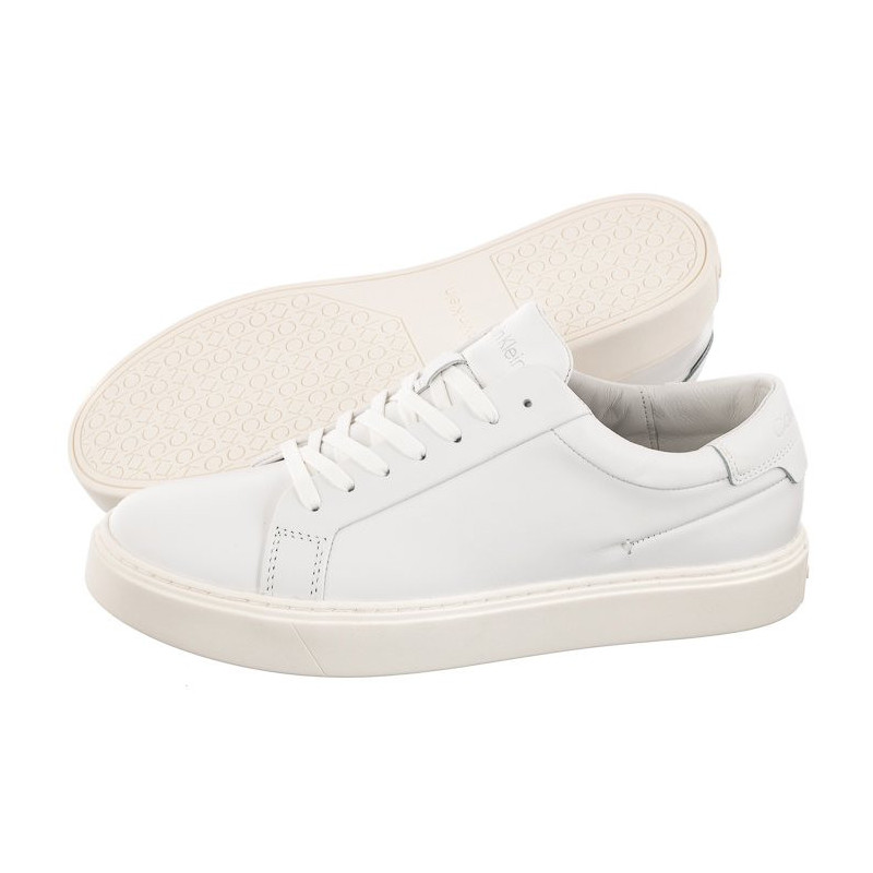 Calvin Klein Low Top Lace Up Lth Sm Triple White HM0HM01018 0K4 (CK251-a) sporta apavi