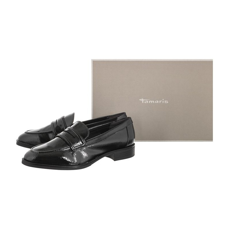 Tamaris Czarne Lakierowane 1-24304-20 018 Black Patent (TM427-a) kingad