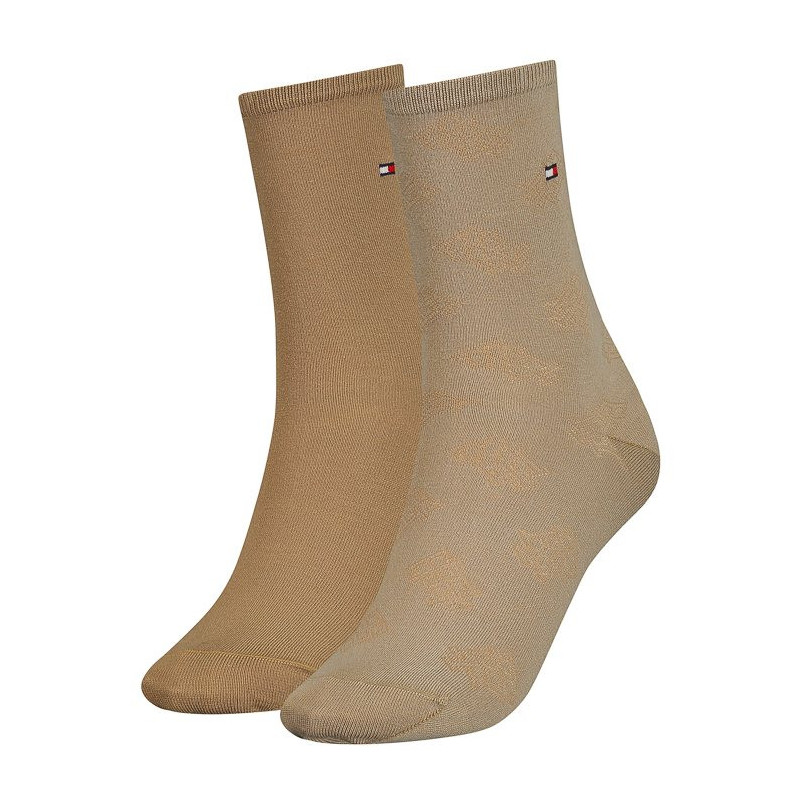 Tommy Hilfiger Th Women Sock 2P Tencel Beige Combo 701221054 002 035 (TH655-b) kojinės