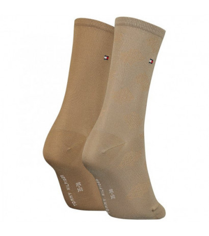 Tommy Hilfiger Th Women Sock 2P Tencel Beige Combo 701221054 002 035 (TH655-b) kojinės