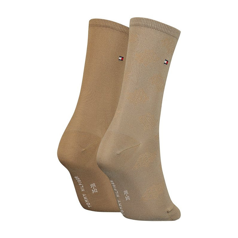 Tommy Hilfiger Th Women Sock 2P Tencel Beige Combo 701221054 002 035 (TH655-b) kojinės