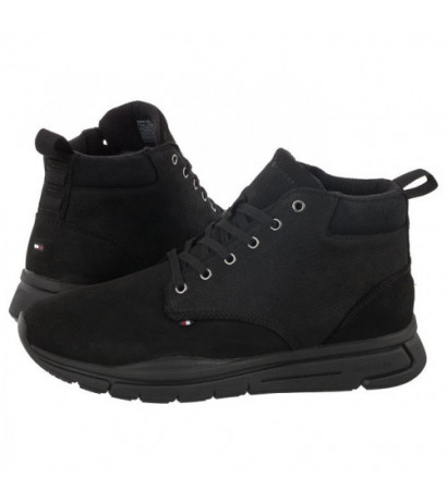 Tommy Hilfiger Warm Hilfiger Lth Hybrid Boot Black FM0FM04412 BDS (TH665-a) žygio batai