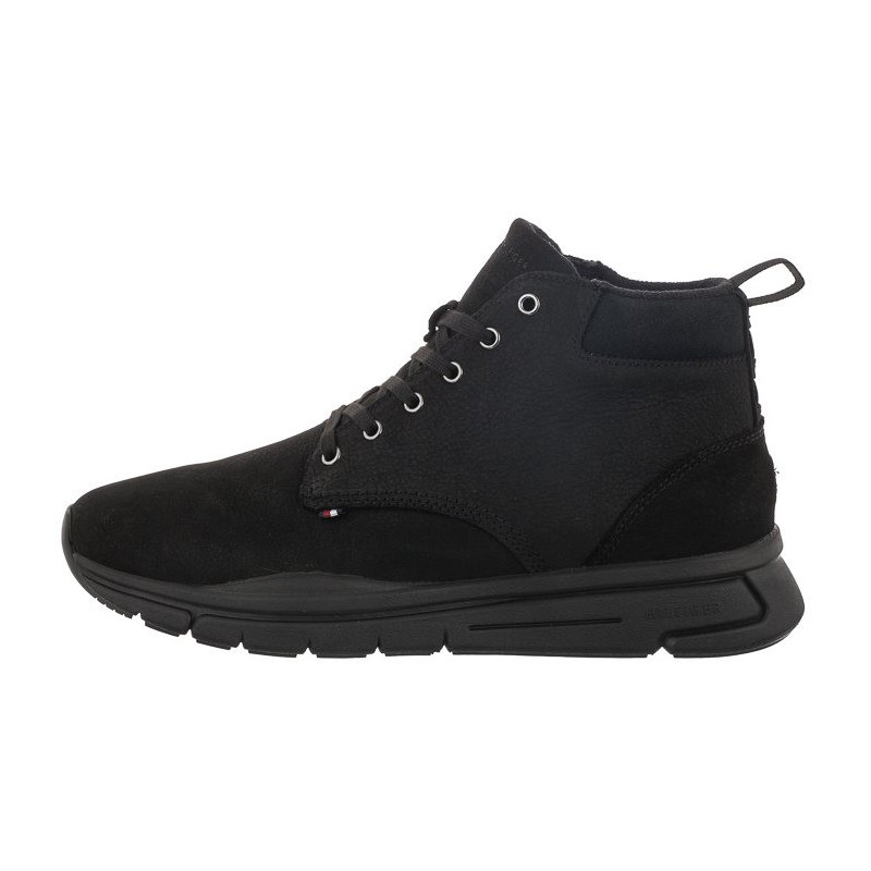 Tommy Hilfiger Warm Hilfiger Lth Hybrid Boot Black FM0FM04412 BDS (TH665-a) pārgājienu zābaki