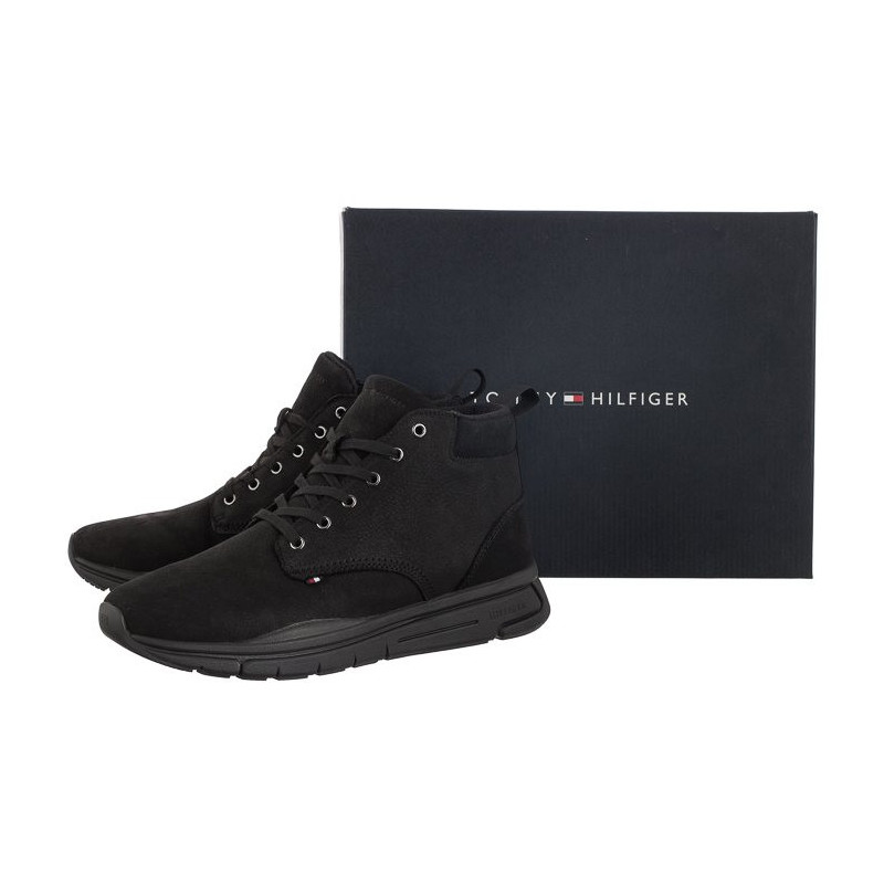 Tommy Hilfiger Warm Hilfiger Lth Hybrid Boot Black FM0FM04412 BDS (TH665-a) žygio batai