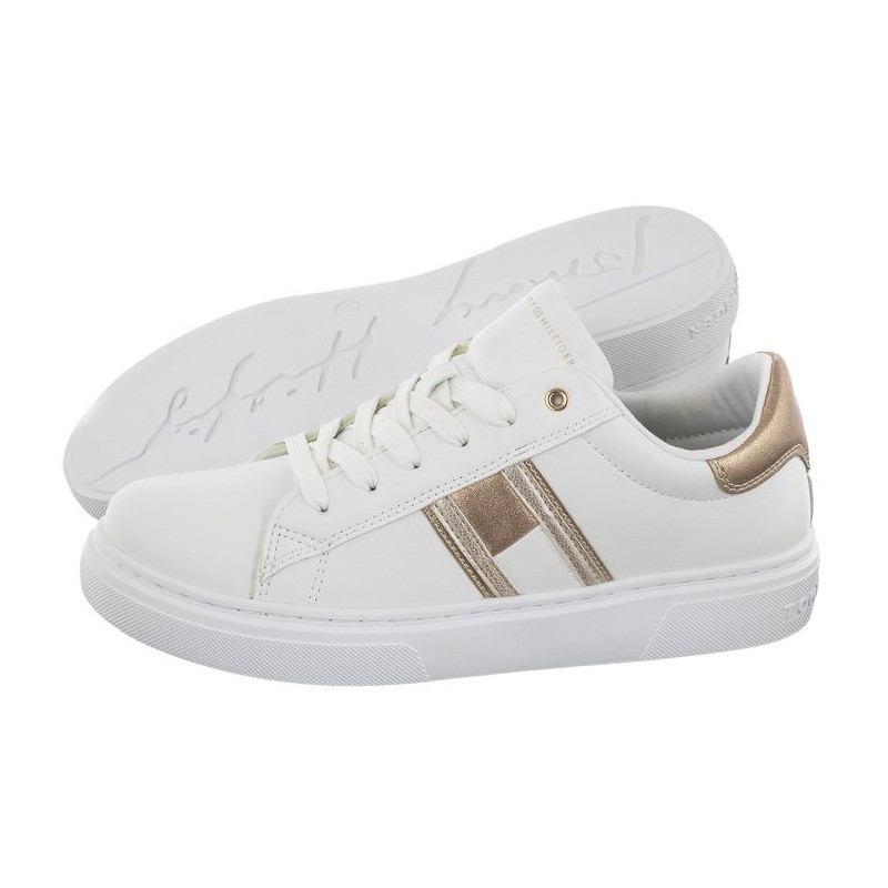 Tommy Hilfiger Flag Low Cut Lace-Up Sneaker White/Platinum T3A9-32703-1355 X048 (TH668-a) spordijalatsid