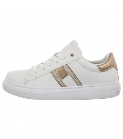 Tommy Hilfiger Flag Low Cut Lace-Up Sneaker White/Platinum T3A9-32703-1355 X048 (TH668-a) sportiniai bateliai