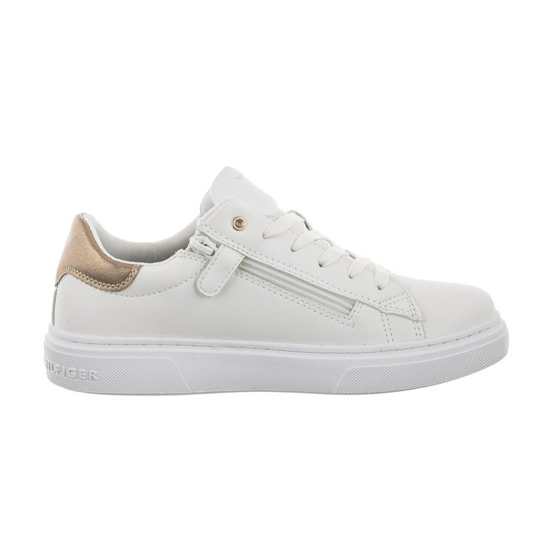 Tommy Hilfiger Flag Low Cut Lace-Up Sneaker White/Platinum T3A9-32703-1355 X048 (TH668-a) sportiniai bateliai