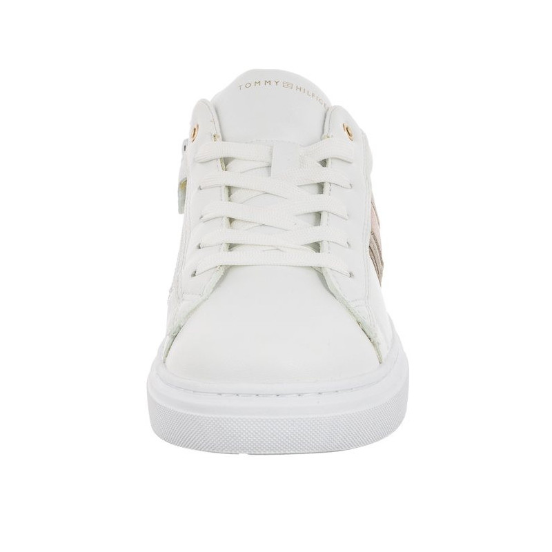 Tommy Hilfiger Flag Low Cut Lace-Up Sneaker White/Platinum T3A9-32703-1355 X048 (TH668-a) spordijalatsid