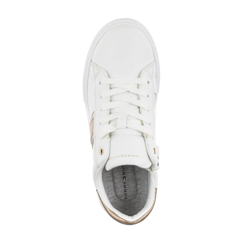 Tommy Hilfiger Flag Low Cut Lace-Up Sneaker White/Platinum T3A9-32703-1355 X048 (TH668-a) spordijalatsid