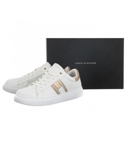 Tommy Hilfiger Flag Low Cut Lace-Up Sneaker White/Platinum T3A9-32703-1355 X048 (TH668-a) spordijalatsid