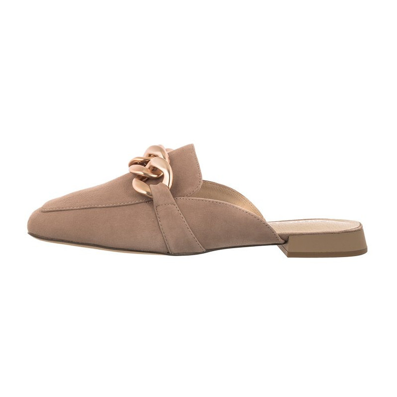 Caprice Beżowe 9-27104-20 317 Bark Suede (CP359-a) Sieviešu apavi/Flip Flops