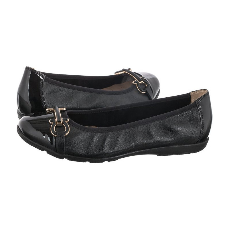 Caprice Czarne 9-22172-20 026 Black Nappa (CP357-a) balerīnas