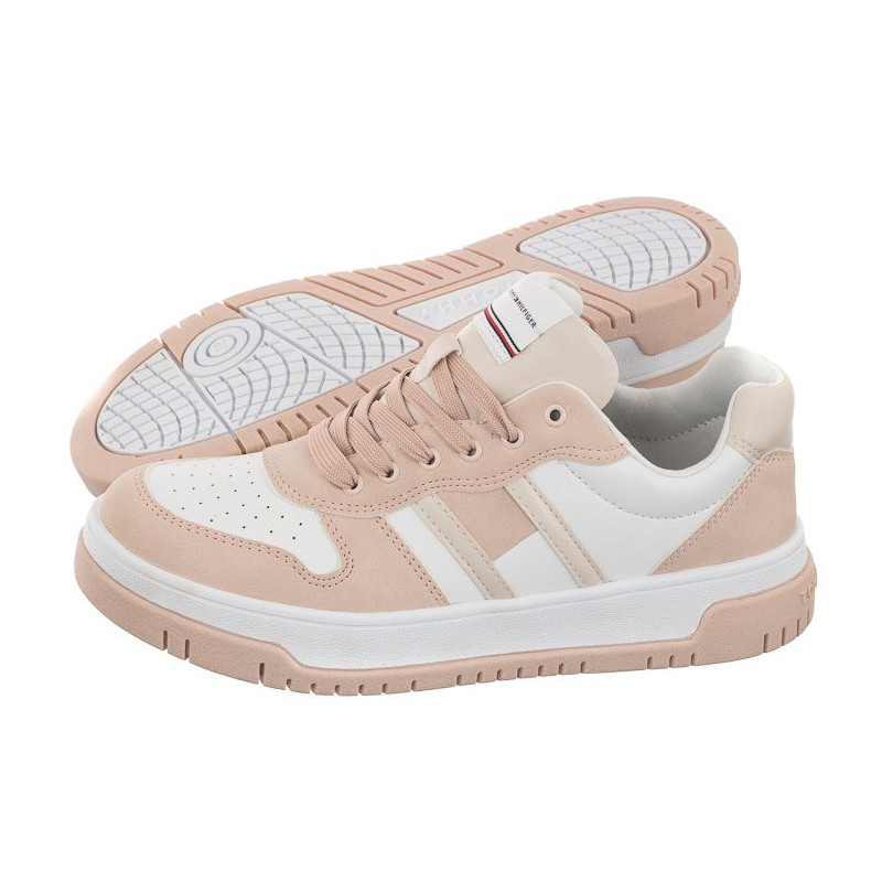 Tommy Hilfiger Flag Low Cut Lace-Up Sneaker Pink/White T3A9-32719-1467 X054 (TH670-a) sportiniai bateliai