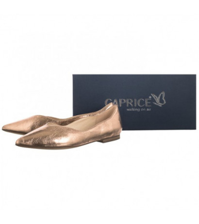 Caprice Złote 9-22110-20 933 Rosegold Met (CP356-a) balerīnas