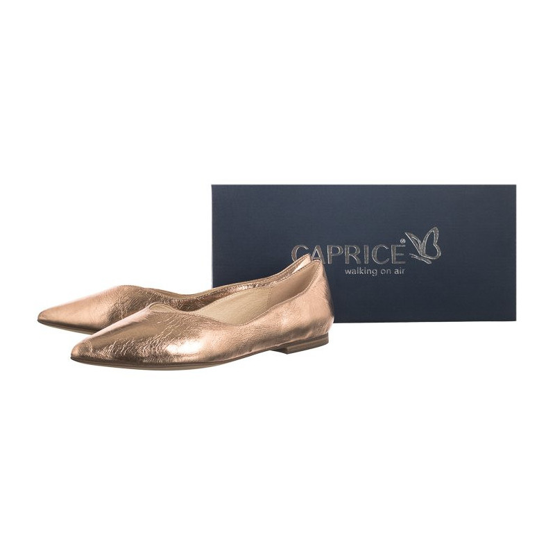 Caprice Złote 9-22110-20 933 Rosegold Met (CP356-a) balerīnas