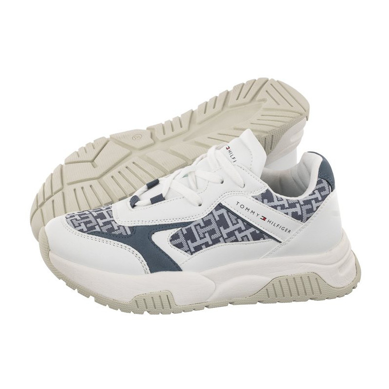 Tommy Hilfiger Low Cut Lace-Up Sneaker White/Denim T3A9-32742-1470 X448 (TH743-a) spordijalatsid