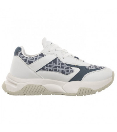 Tommy Hilfiger Low Cut Lace-Up Sneaker White/Denim T3A9-32742-1470 X448 (TH743-a) sporta apavi