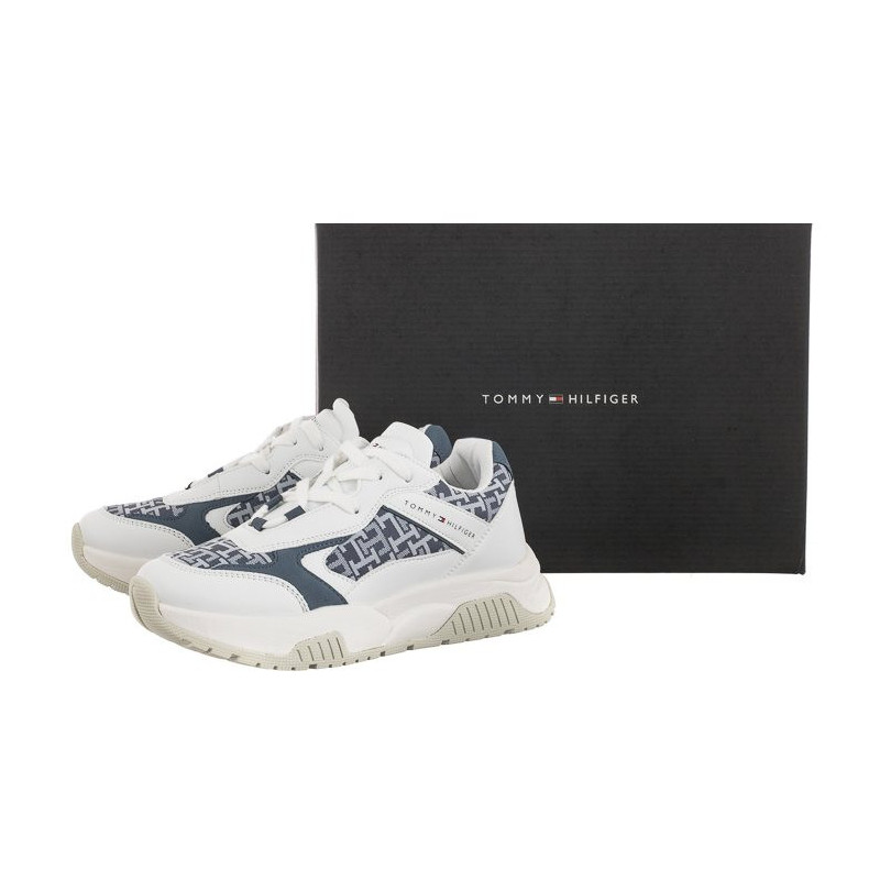 Tommy Hilfiger Low Cut Lace-Up Sneaker White/Denim T3A9-32742-1470 X448 (TH743-a) sportiniai bateliai