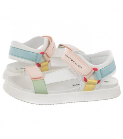 Tommy Hilfiger Velcro Sandal White/Multicolor T3A2-32768-0371 X256 (TH744-a) sandaalid