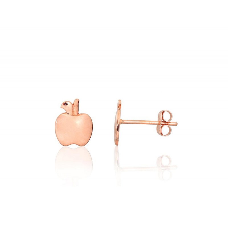 Gold classic studs earrings 1201560(Au-R), Red Gold 585°