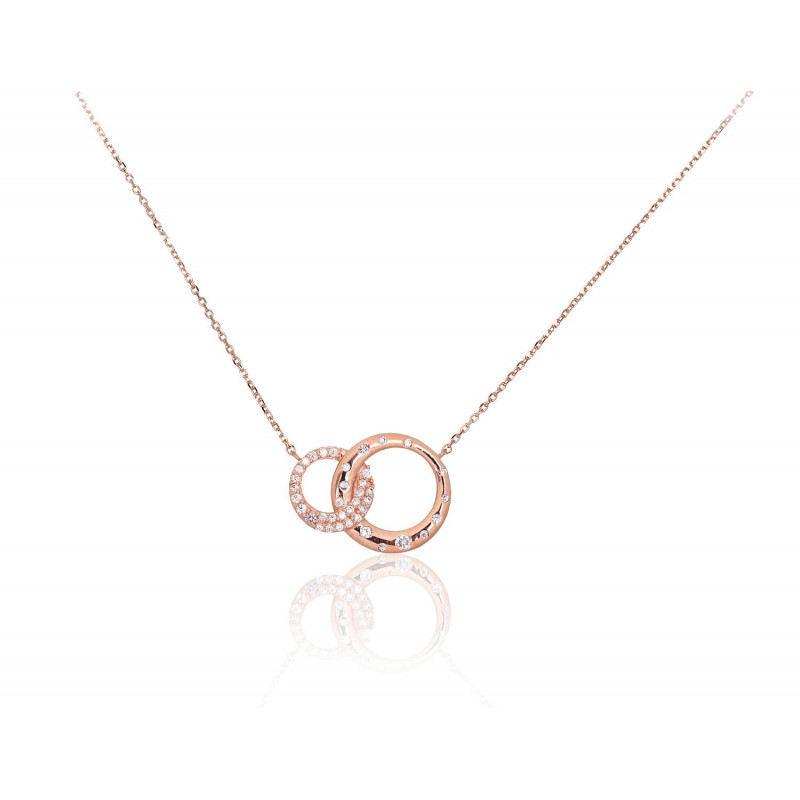 Gold necklace 1500052(Au-R)_CZ, Red Gold 585°, Zirkons