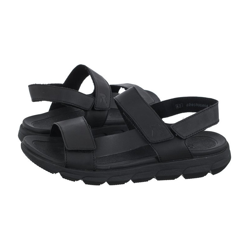 Rieker Czarne 20800-00 Black (RI105-a) sandalai