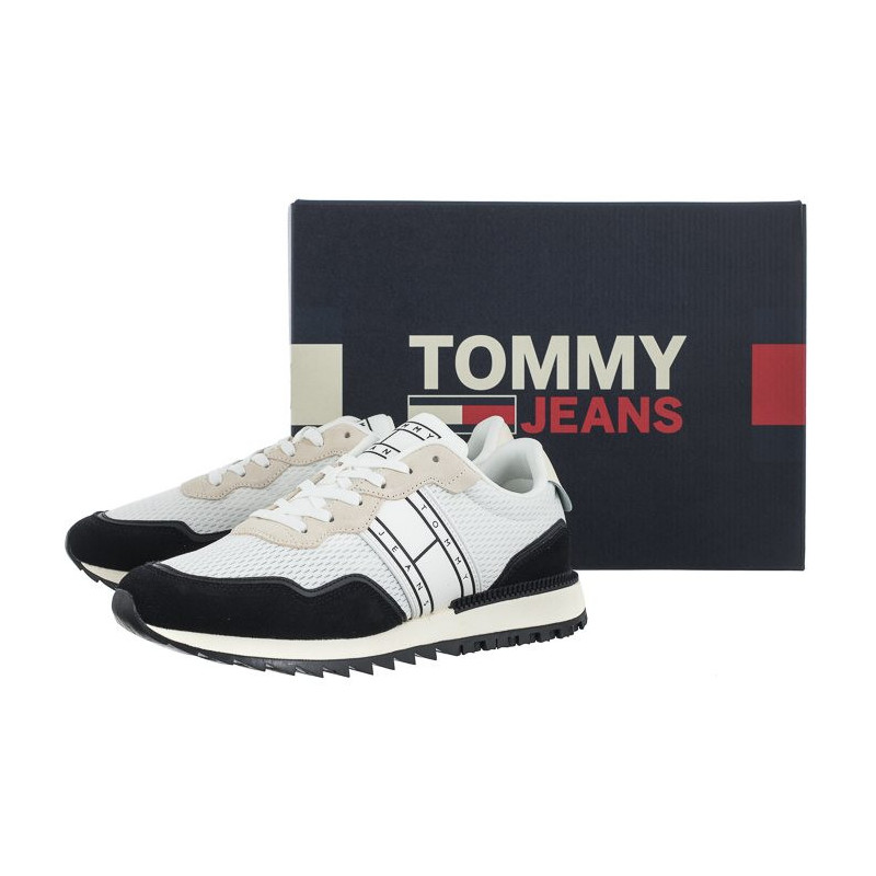 Tommy Hilfiger Tommy Jeans Runner Mix Material Black EM0EM01167 BDS (TH772-a) sports shoes