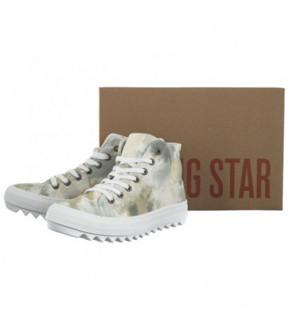 Big Star Białe/Oliwkowe LL274047 (BI480-a) shoes