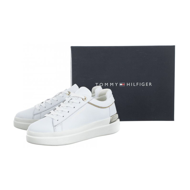 Tommy Hilfiger Lux Metallic Cupsole Sneaker White FW0FW07030 YBS (TH764-a) sportiniai bateliai