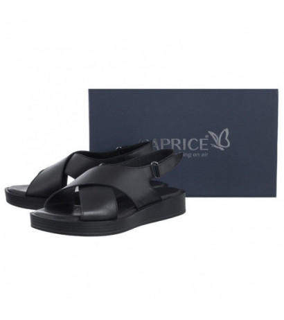 Caprice Czarne 9-28205-20 001 Black (CP364-a) sandalai