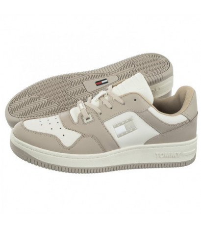 Tommy Hilfiger Tommy Jeans Basket Leather Classic Beige EM0EM01165 ACI (TH762-a) sportiniai bateliai